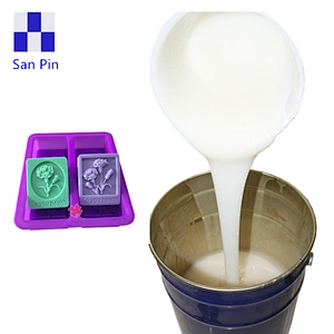 Fast curing liquid silicone rubber mold making for soap and candle