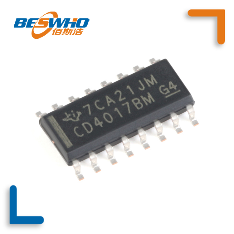 New original CD4017BM96 SOIC-16 CMOS decimal counter logic chip