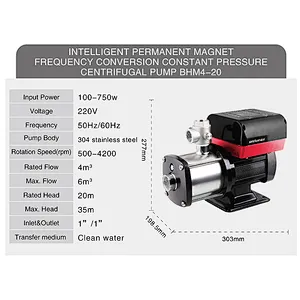 Horizontal multistage centrifugal pump permanent magnet variable frequency constant pressure