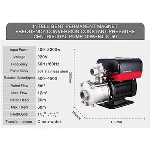 Horizontal multistage centrifugal pump permanent magnet variable frequency constant pressure