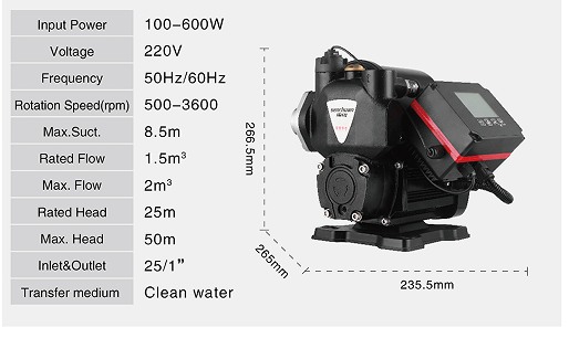 Permanent magnet variable frequency constant pressure self-priming pump