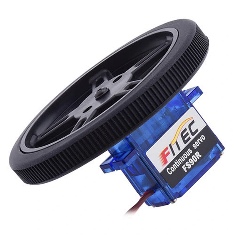 FS90R with Wheel Micro 360 Degree Continuous Rotation Servo for Toy Robot
