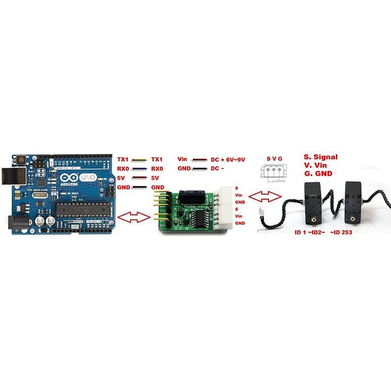 Feetech SCS15 Servo 10cm 3 Pin Cable for SCS smart control RC Servo