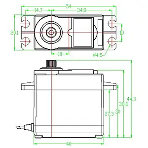 360 Degree Continuous Rotation  Analog Feedback  with Magnetic Encoder 3kg Digital Servo