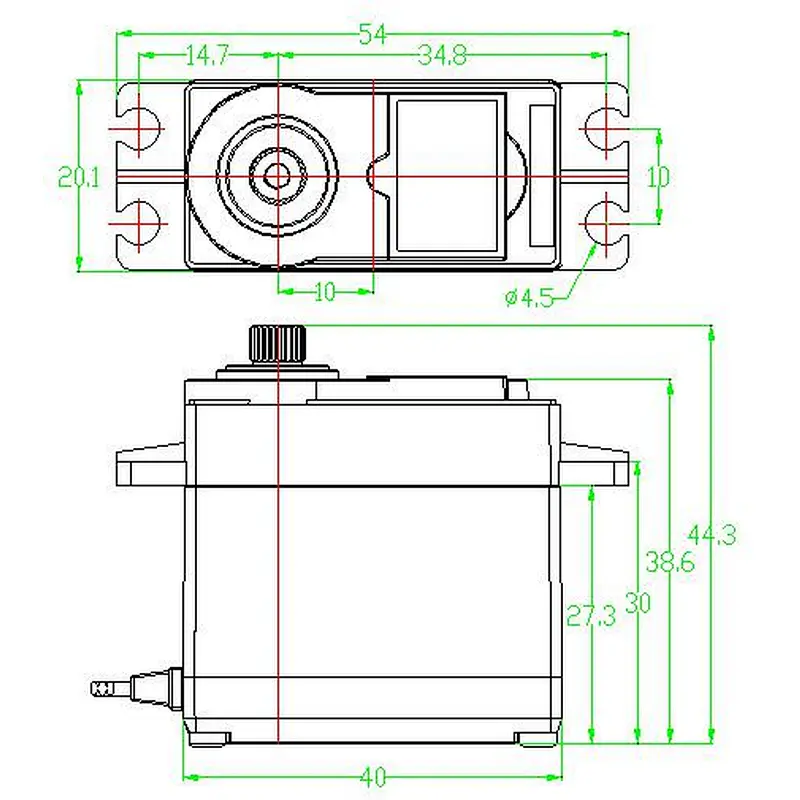 360 Degree Continuous Rotation  Analog Feedback  with Magnetic Encoder 3kg Digital Servo