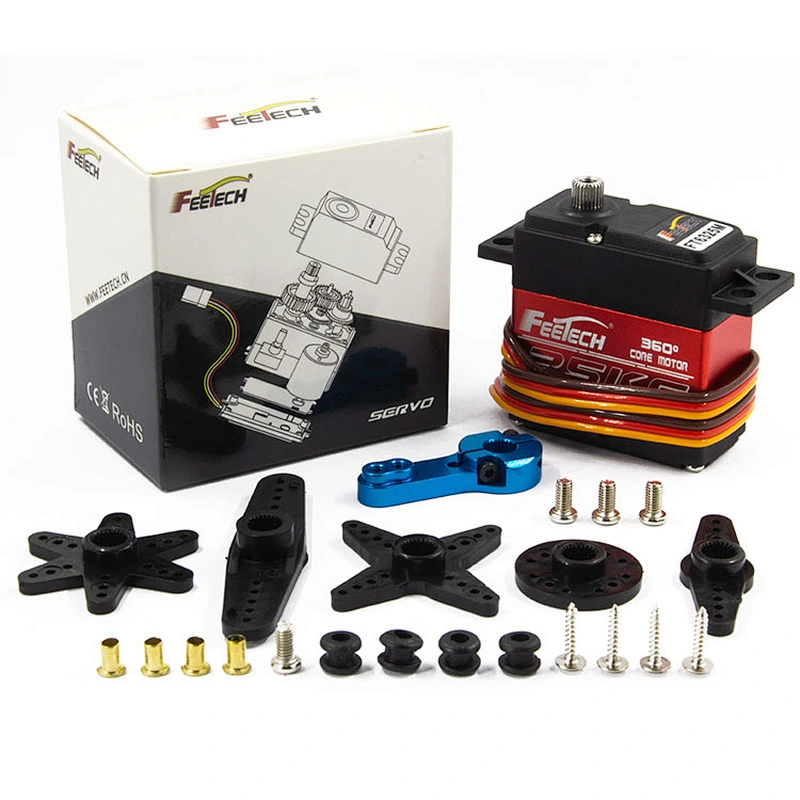 Aluminium Case Full Steel Gear Digital Servo with 360 Control Angle For Robot RC Car