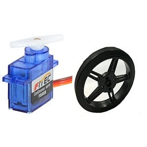 FS90R with Wheel Micro 360 Degree Continuous Rotation Servo for Toy Robot
