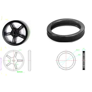 DC Motor Gear Box With Motor Wire and Plastic Tire Wheel For DIY
