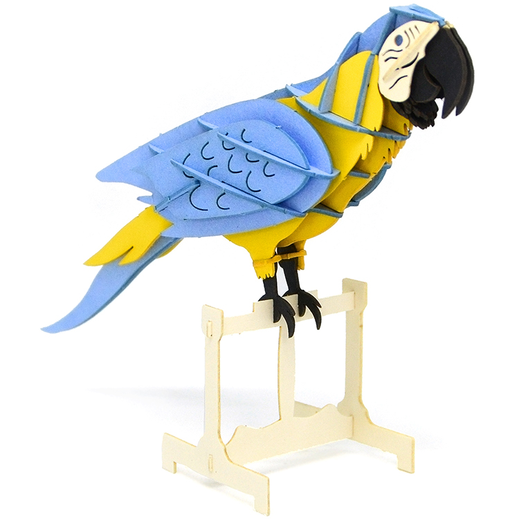 Handmade macaw toys 3d diy parrot paper puzzle model easy education kit ...