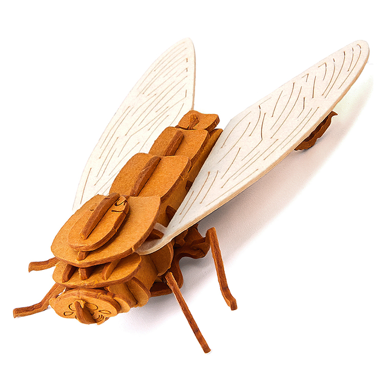 Paper Model Insects Handmade diy 3d cardboard puzzle cicada insect assembly paper art ...