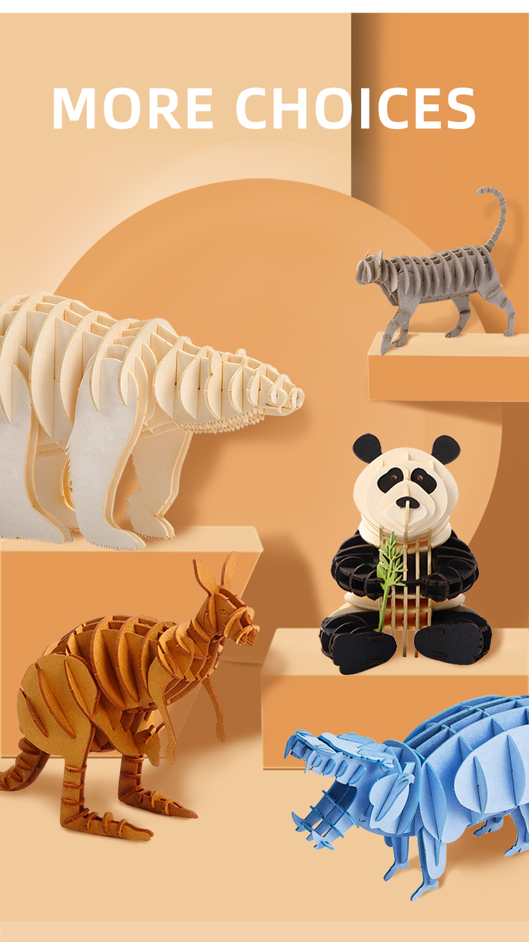 DIY educational kids toys paper model 3d animal hamster puzzle PT1901 ...