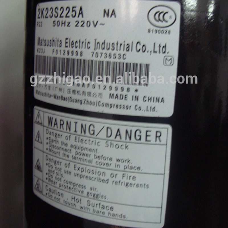 Panasonic/Matsushita Refrigeration Rotary Compressor-2K23S225A for air conditioner Using R22 gas