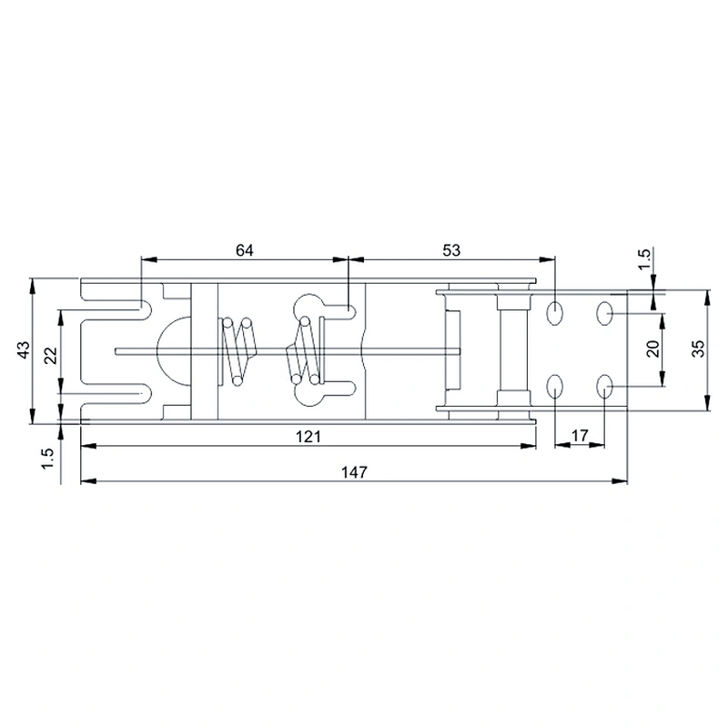 YL-651 Metal stamping refrigerating cabinet hinge freezer door spring hinge