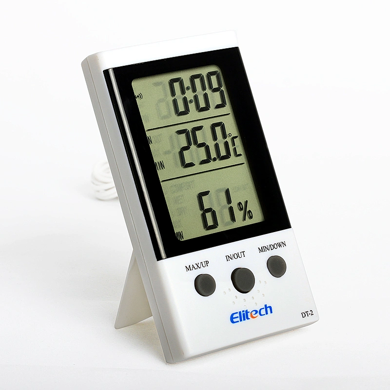Elitech digital thermometer hygrometer DT-2 for indoor/outdoor temperature & humidity testing