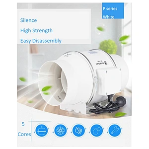 Top quality exhaust 100mm silence ventilating fan/in-line square duct fan to refresh