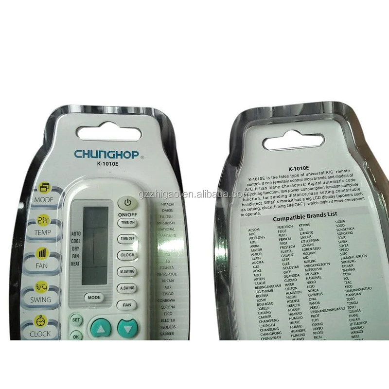 CHUNGHOP Universal A/C Remote Control K-1010E