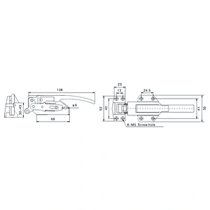 cool room Cam-lift safety handle lock latches YL-1400