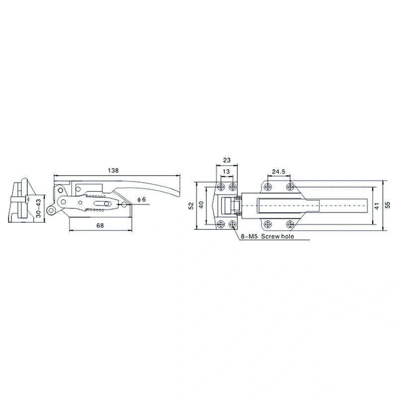 cool room Cam-lift safety handle lock latches YL-1400