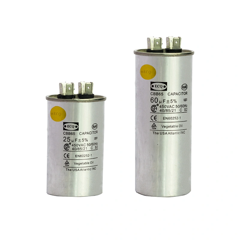 round type   CBB65 AC motor starting & run capacitor for compressor