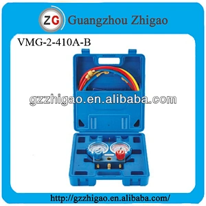 VMG-2-R410A-B R410 Testing Manifold Gauge With Sight Glass and Blow Case