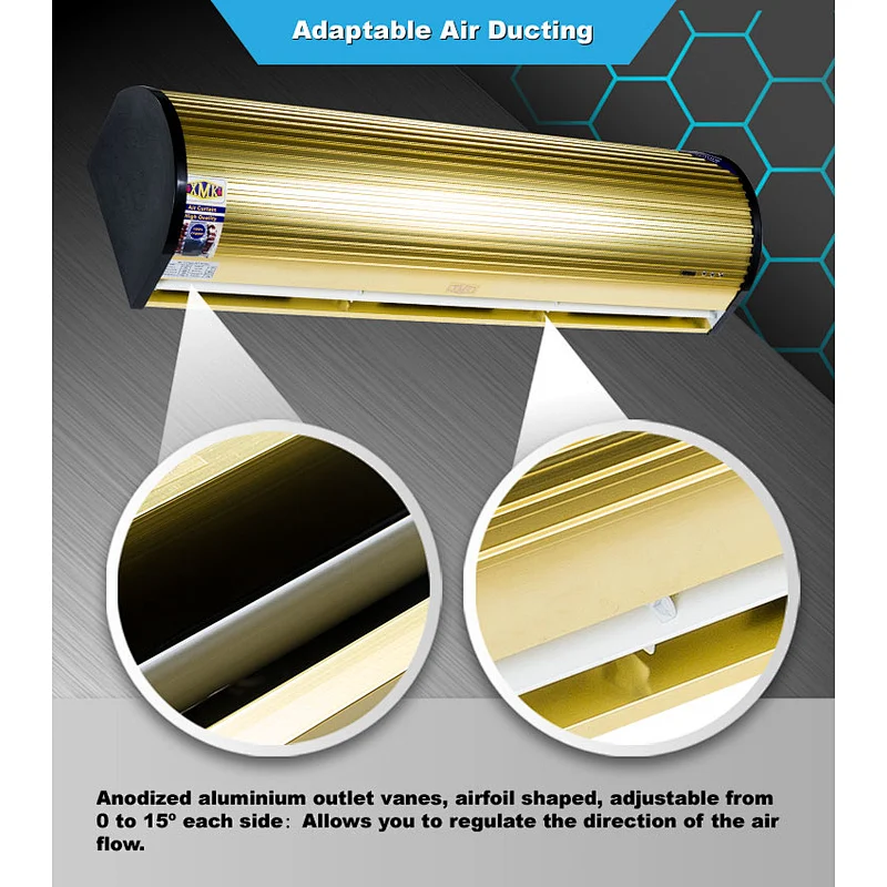 New Look Low Noise High Velocity Air Curtains XMK Factory Wholesale Intelligent Control Air Door G7 series