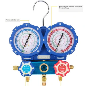 4-Valve Digital Aluminum Alloy Testing Manifolds, R410a WK-6884 digital gauge