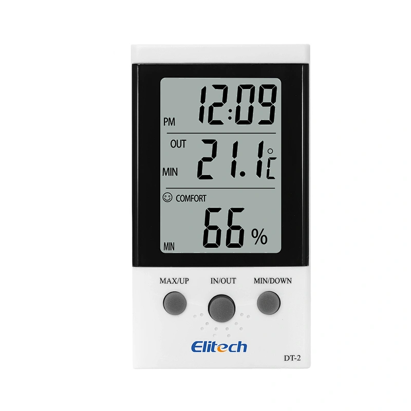 Elitech digital thermometer hygrometer DT-2 for indoor/outdoor temperature & humidity testing