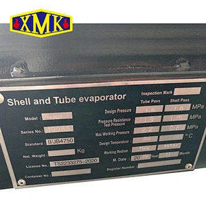 Shell and tube heat exchanger water chiller condensing unit water cooled condenser