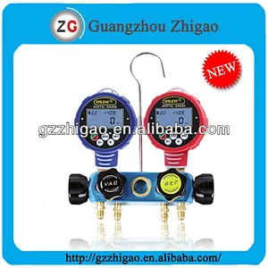 4-Valve Digital Aluminum Alloy Testing Manifolds, R410a WK-6884 digital gauge