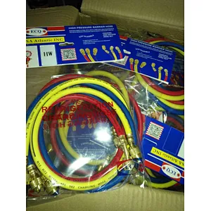 90cm SAE 1/4 Refrigerant Charging Hoses Set for R410A 800 PSI Fit for R134A R12 R22 R502 R404 Coolant Adding Air Condition