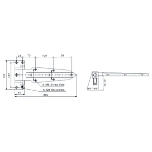 YL-1470 Zinc Alloy Refrigeration Latch Hinge
