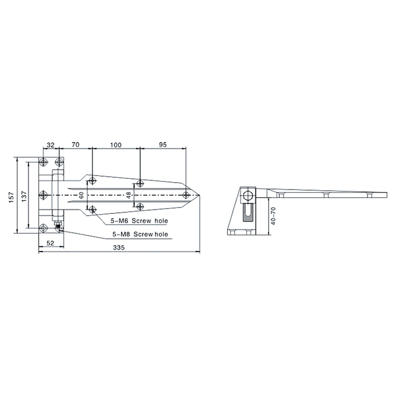 YL-1470 Zinc Alloy Refrigeration Latch Hinge