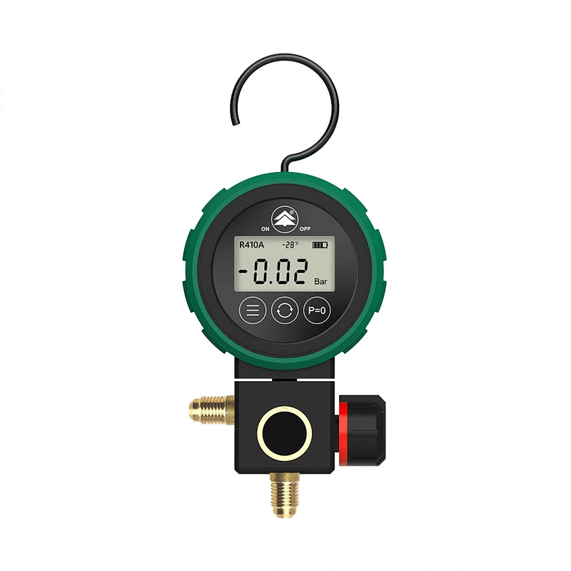 Refrigeration Digital Manifold Gauge  HVAC A/C Pressure Temperature Gauge HS-D480AH  with hose and quick coupler