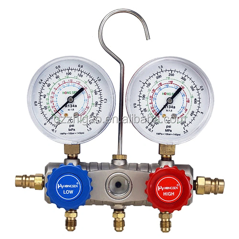 Aluminum manifold gauge set HS-S36F-R134A