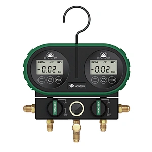 Auto air conditioning systems refrigerant manifold gauge digital 90 on-off control simple operation pressure gauges