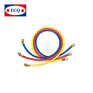 90cm SAE 1/4 Refrigerant Charging Hoses Set for R410A 800 PSI Fit for R134A R12 R22 R502 R404 Coolant Adding Air Condition