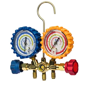 VMG-2-R134a-B R134 Testing Manifold Gauge With Sight Glass and Blow Case
