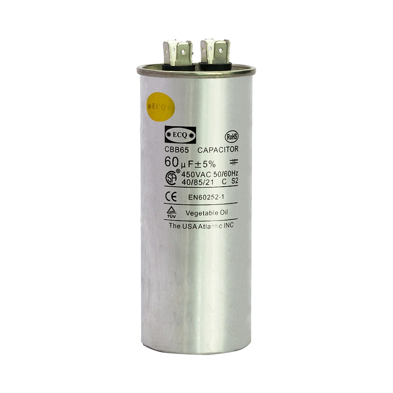 round type   CBB65 AC motor starting & run capacitor for compressor