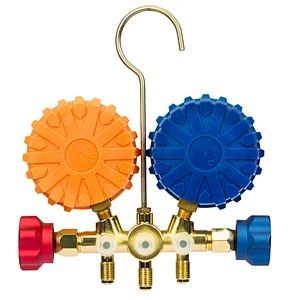 VMG-2-R134a-B R134 Testing Manifold Gauge With Sight Glass and Blow Case