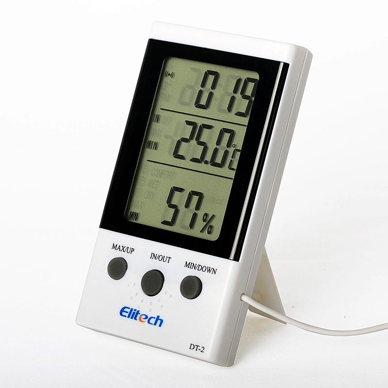 Elitech digital thermometer hygrometer DT-2 for indoor/outdoor temperature & humidity testing