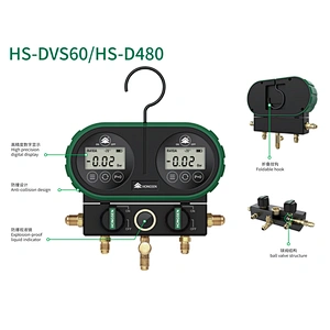 Auto air conditioning systems refrigerant manifold gauge digital 90 on-off control simple operation pressure gauges