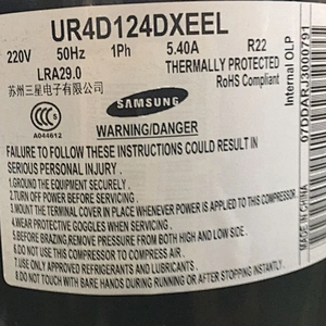 Model UR4D124DXEEL A/C Rotary Compressor R22 220-240V/50Hz/1pH 12000BTU