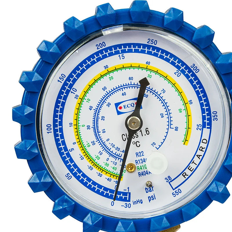 VMG-2-R134a-B R134 Testing Manifold Gauge With Sight Glass and Blow Case