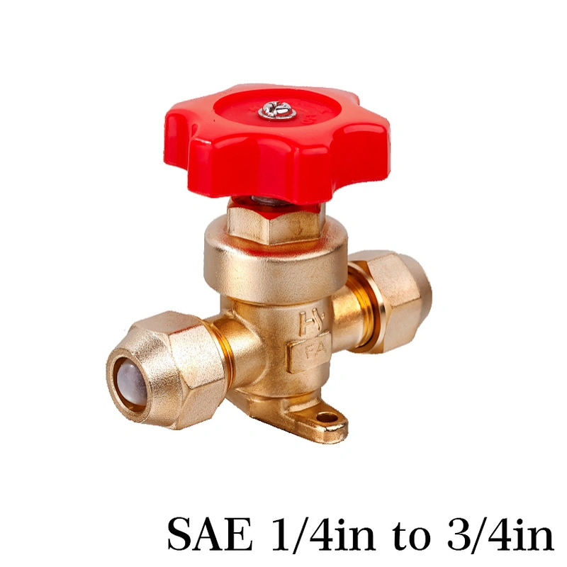 O-ring Type Diaphragm KM-1/4 Widely Used Air Conditioner Stop Valve Hand Valve