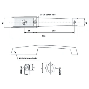 Freeze door handel YL-1238L Locking Handle
