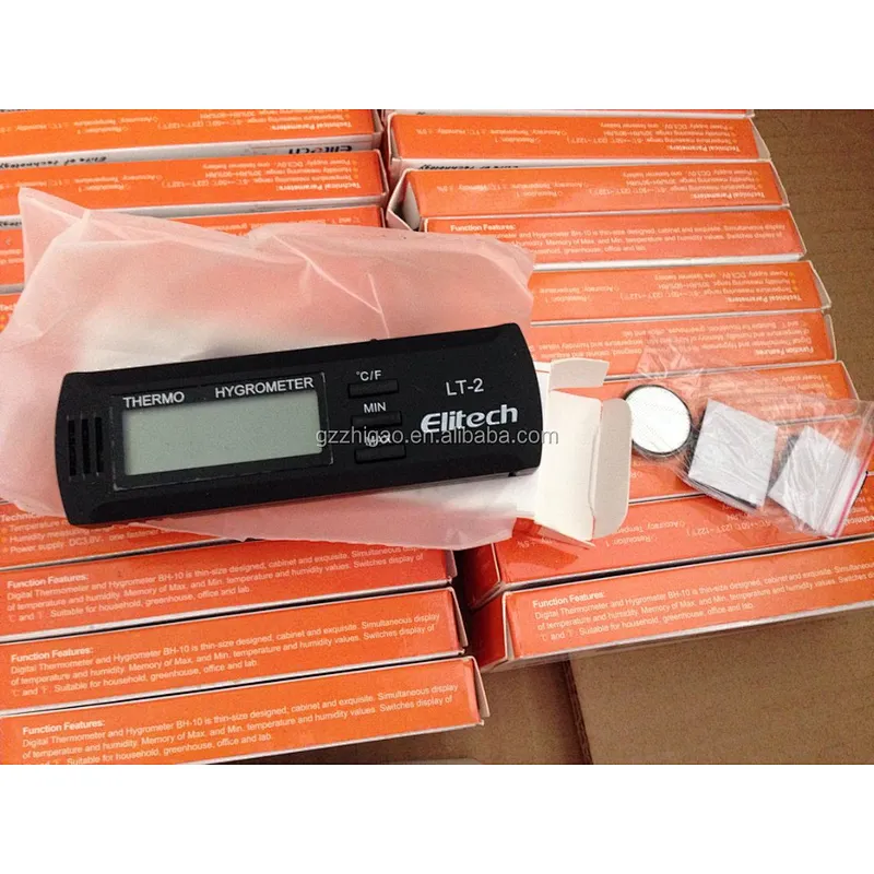 Elitech LT-2 Digital Temperature Home Office Thermometer Temperature and Humidity Memory