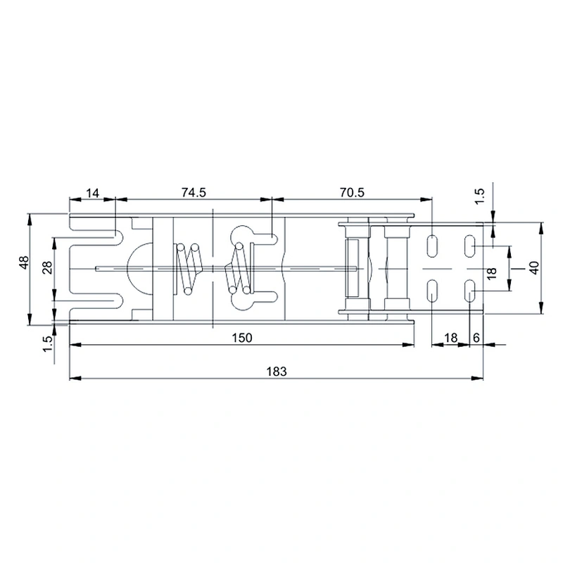 YL-652 Metal stamping refrigerating cabinet hinge freezer door spring hinge