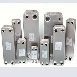 Oil cooler Water Cooling Secondary System Water Heating Stainless Steel Brazed Plate  Heat Exchanger Evaporator