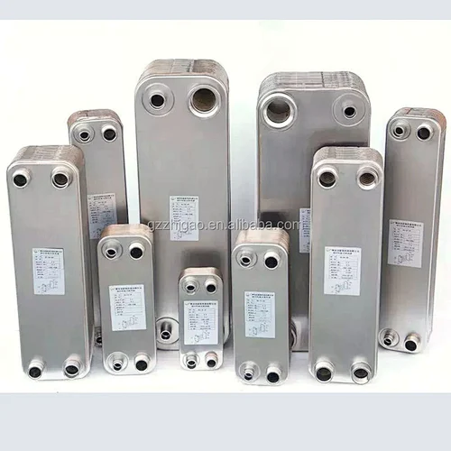 Oil cooler Water Cooling Secondary System Water Heating Stainless Steel Brazed Plate  Heat Exchanger Evaporator