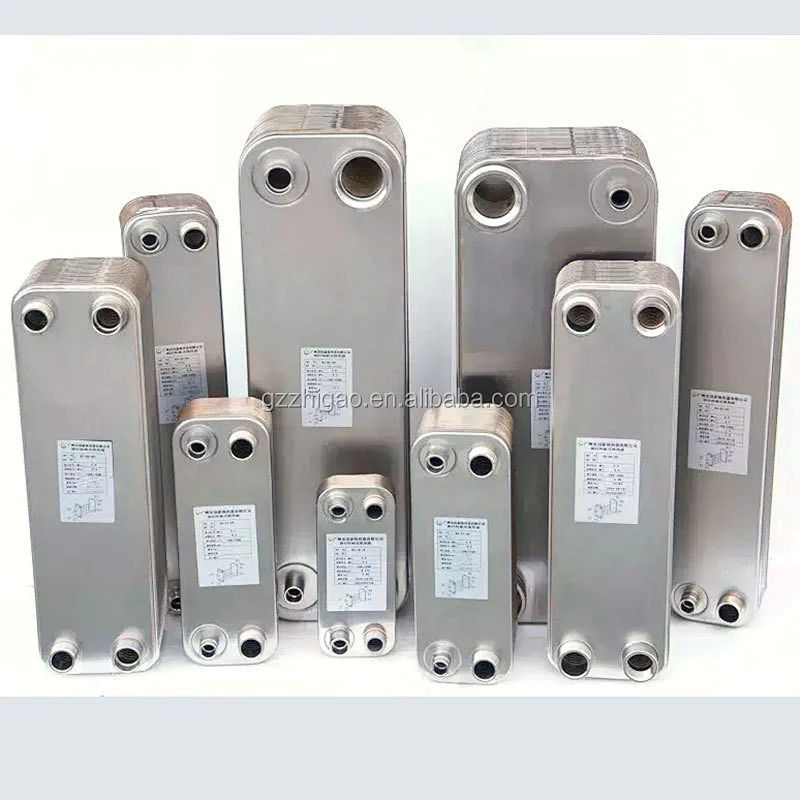 Oil cooler Water Cooling Secondary System Water Heating Stainless Steel Brazed Plate  Heat Exchanger Evaporator